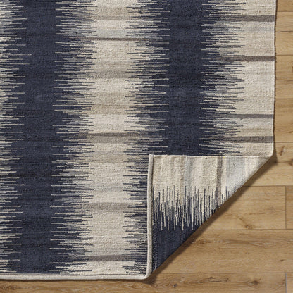 Iconic Hypnotic Hand Woven Wool & Cotton Area Rug