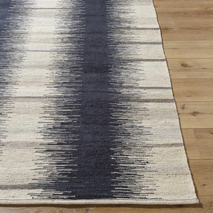 Iconic Hypnotic Hand Woven Wool & Cotton Area Rug