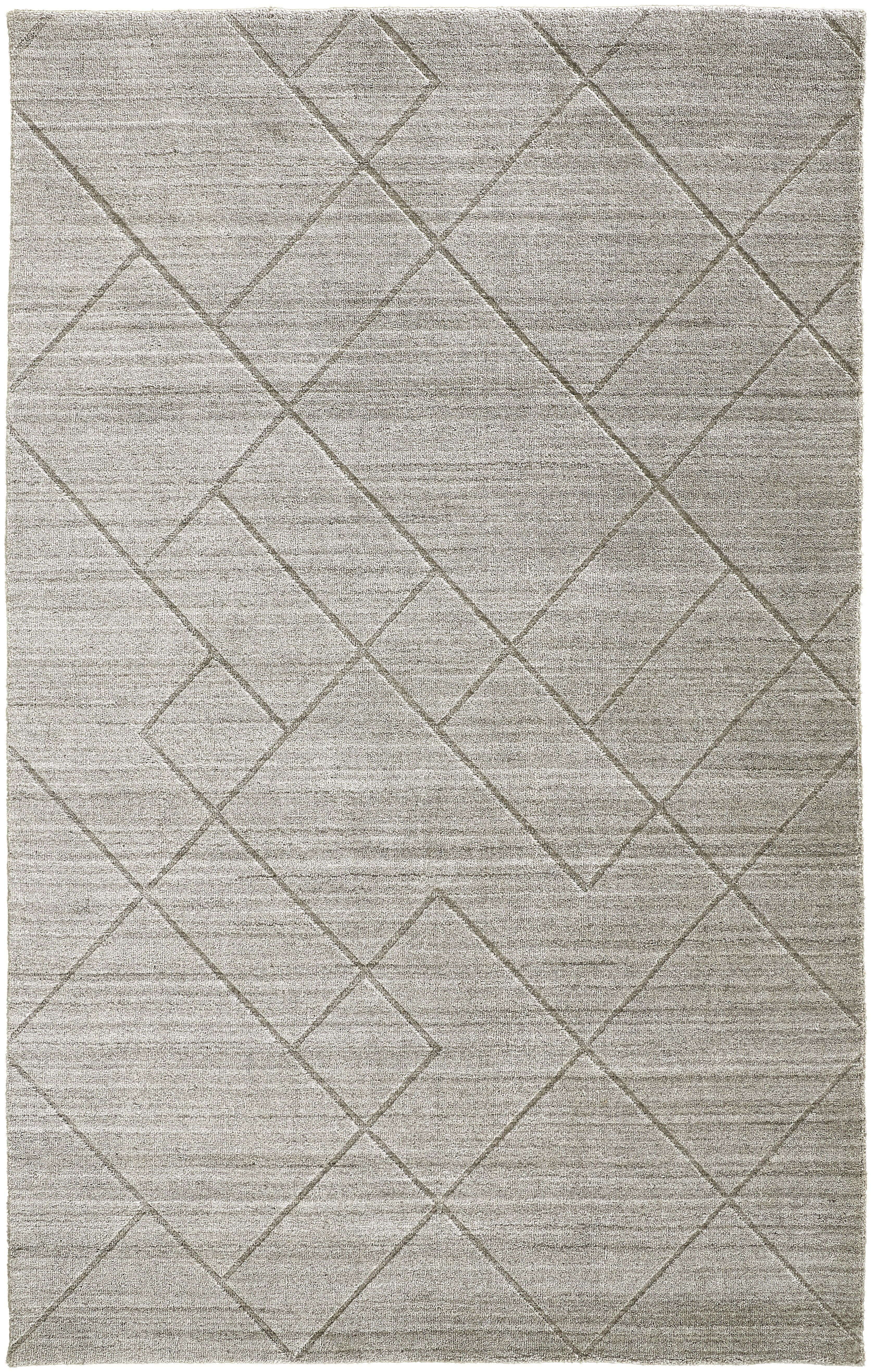 Redford Transitional Solid - Ivory/Silver Area Rug