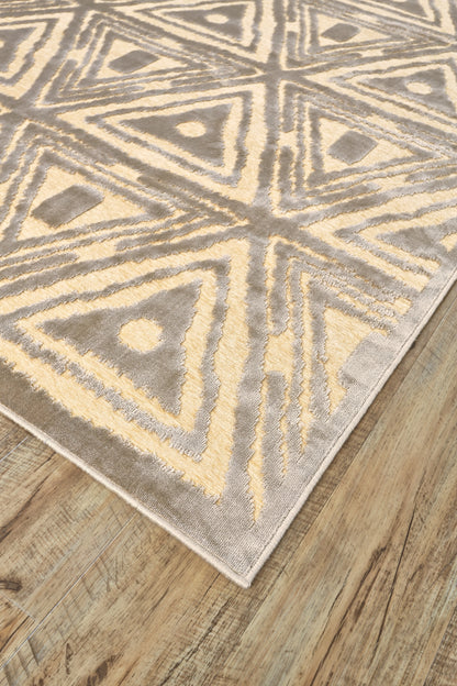 Saphir Zam Modern Geometric - Tan/Brown/Taupe