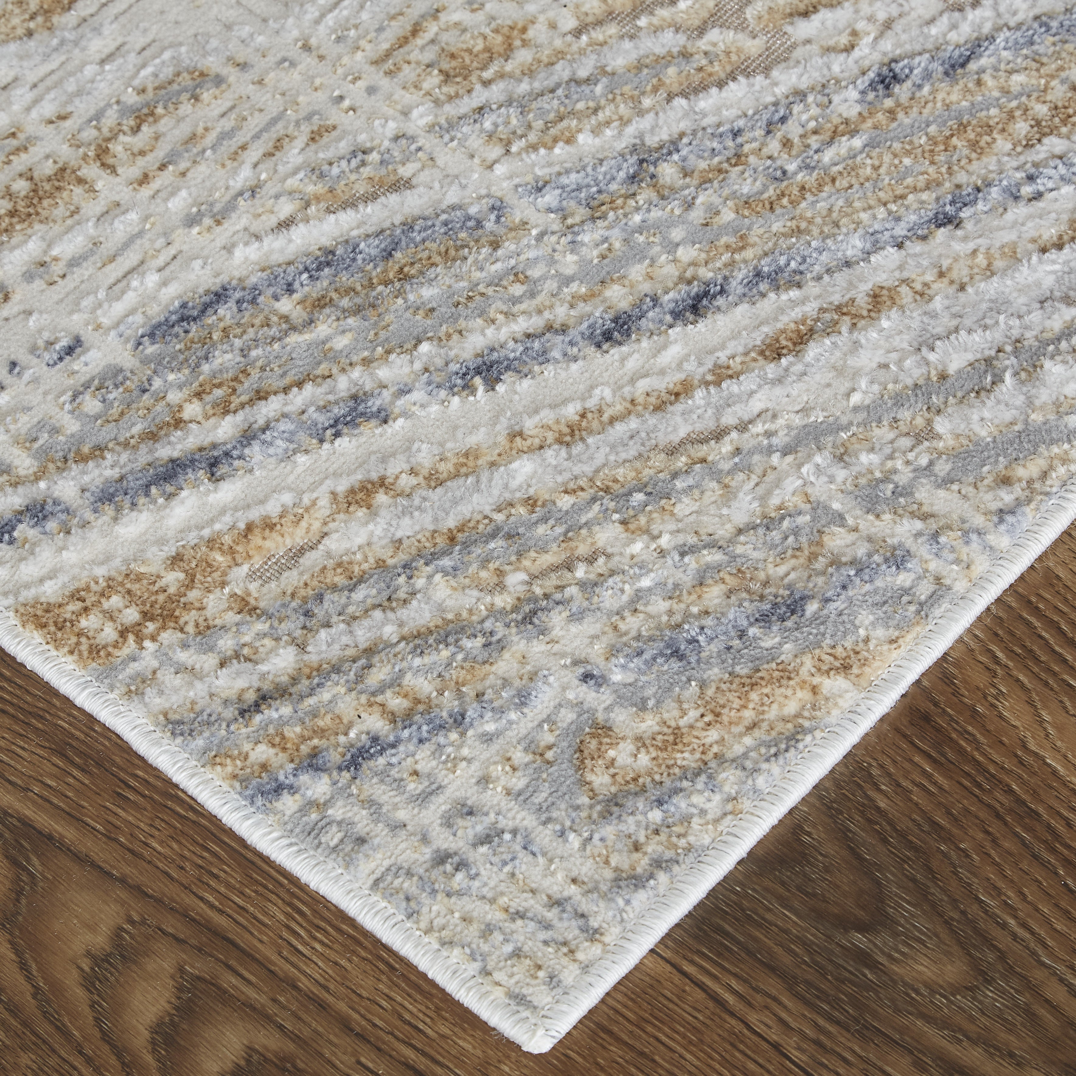 Laina Transitional Abstract - Tan/Ivory/Gray Area Rug