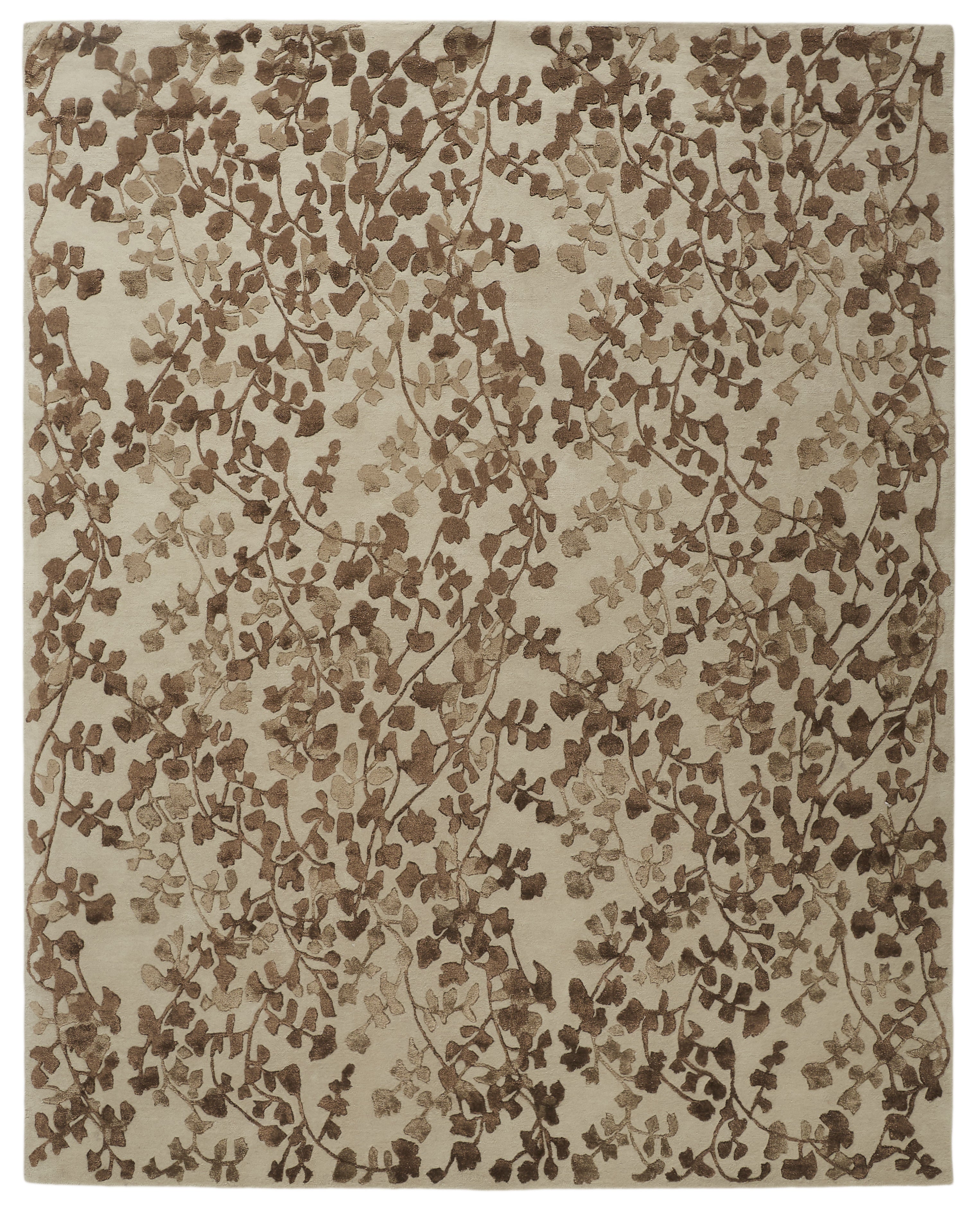 Bella Transitional Floral & Botanical - Ivory/Taupe/Brown