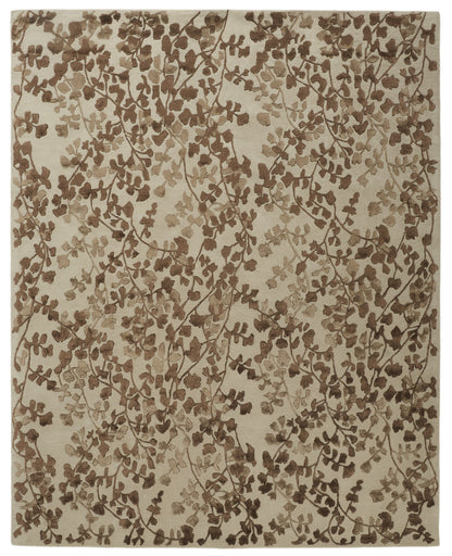 Bella Transitional Floral & Botanical - Ivory/Taupe/Brown