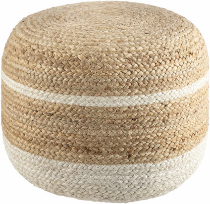Natural Braided Pouf