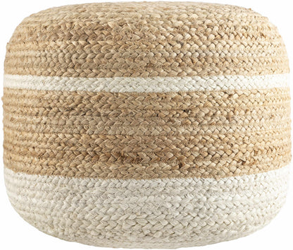 Natural Braided Pouf