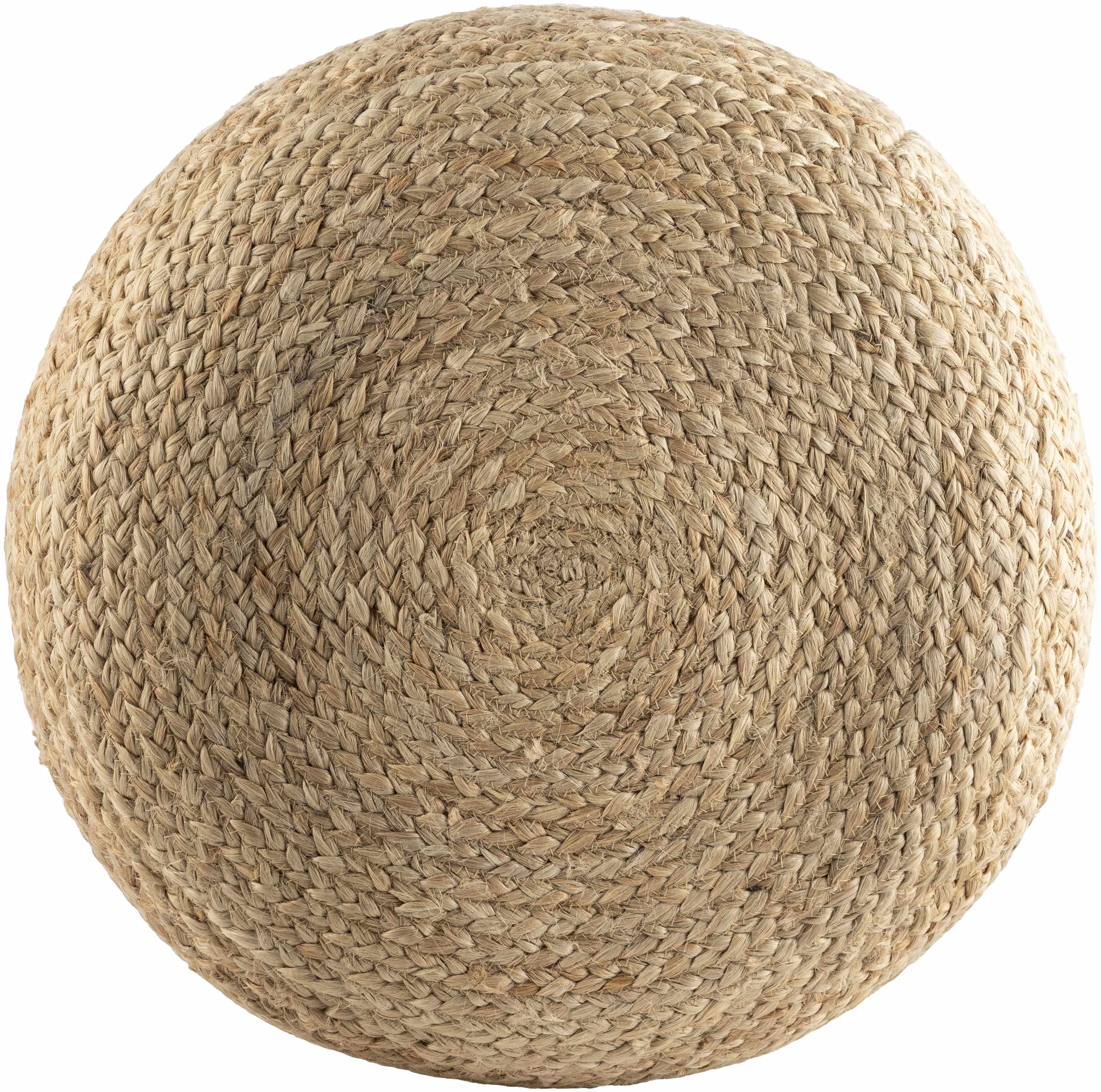 Natural Braided Pouf