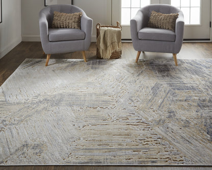 Laina Transitional Abstract - Tan/Ivory/Gray Area Rug