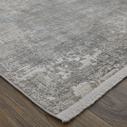 Cadiz Modern Abstract - Taupe/Gray/Silver Area Rug