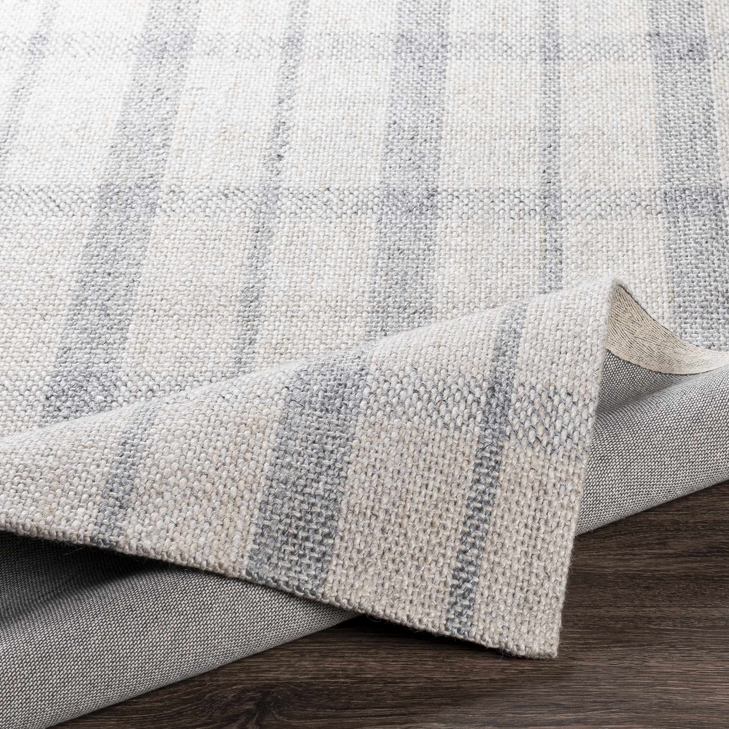 Tartan Stylish Hand-Woven Viscose&Wool Area Rug
