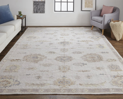 Wendover Transitional Oriental - Ivory/Orange Area Rug