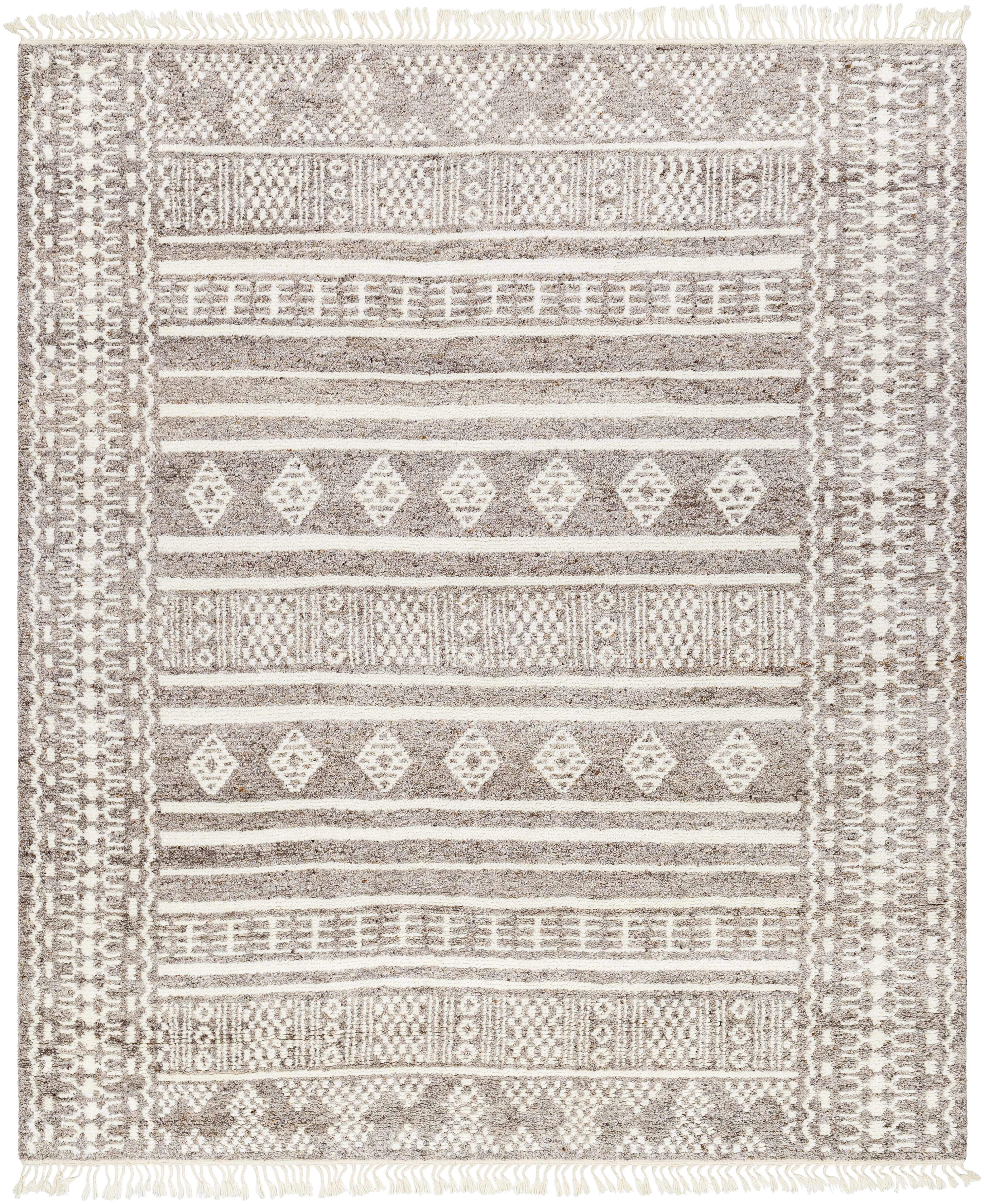 Nomadic Tribal Hand-Knotted Wool Area Rug