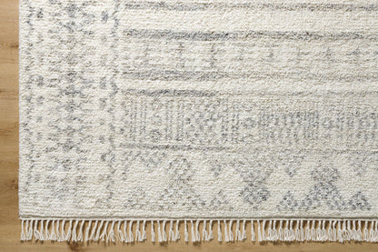 Boho-Chic Thick Hand Knotted Wool Area Rug