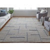 Longridge Modern Geometric - Ivory/Blue Area Rug