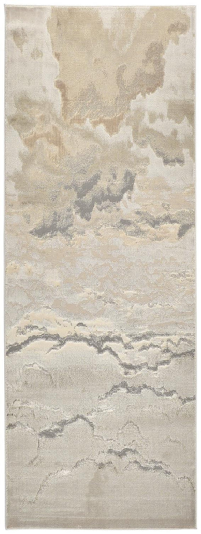 Aura Modern Abstract - Ivory/Tan/Gray Area Rug