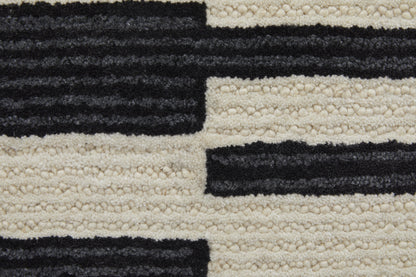 Maguire Transitional Abstract - Ivory/Black Area Rug