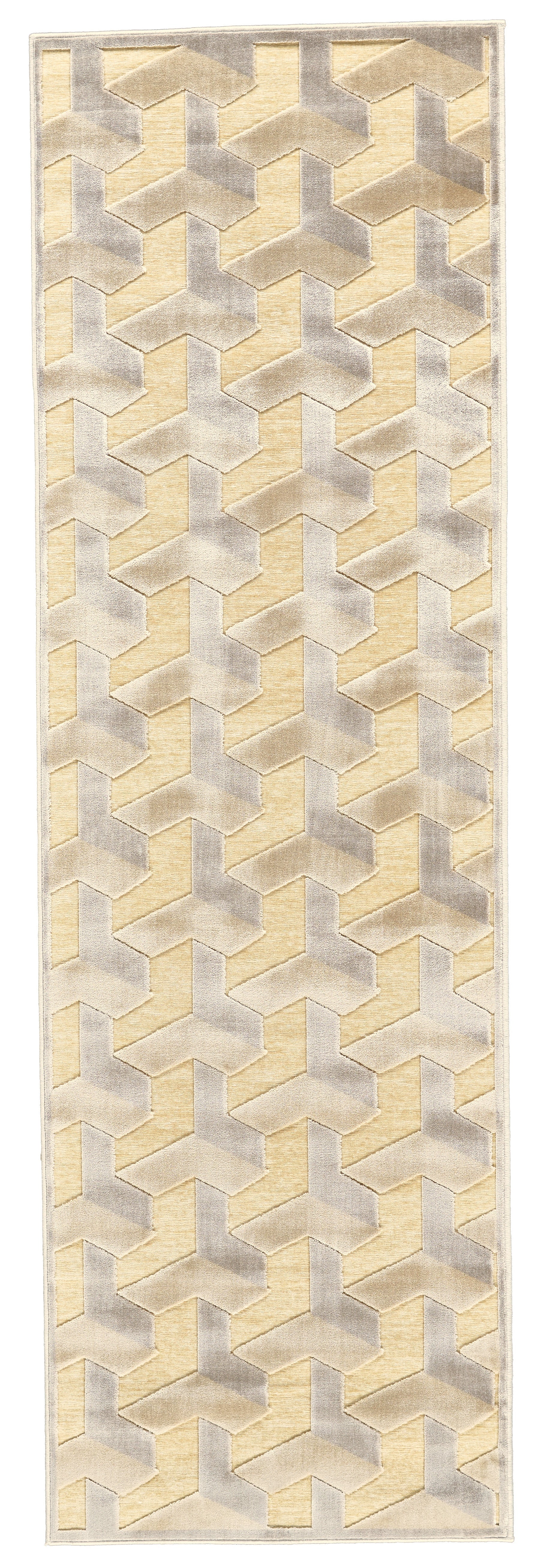 Saphir Zam Modern Geometric - Tan/Gray