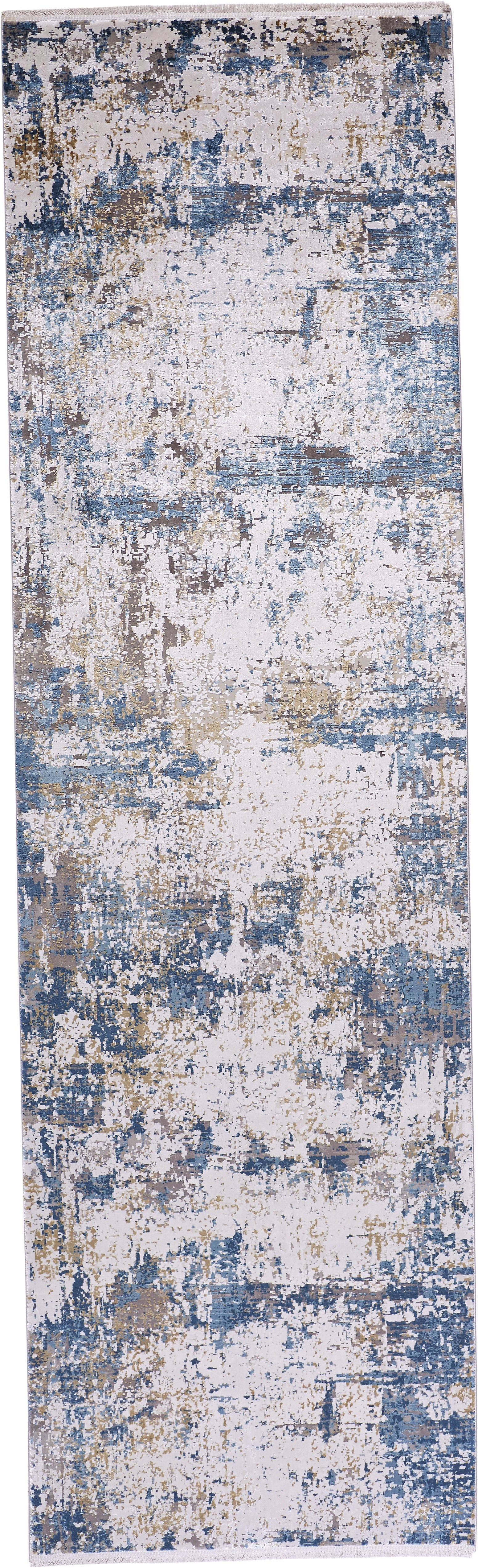 Cadiz Modern Abstract - Ivory/Tan/Blue Area Rug