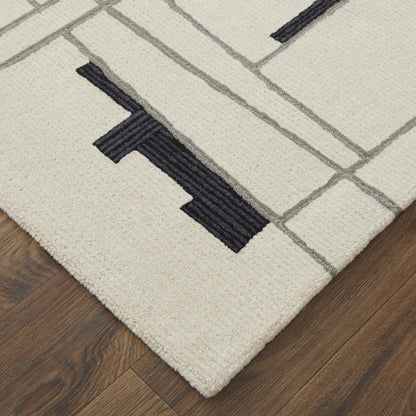Maguire Transitional Abstract - Ivory/Gray/Taupe Area Rug