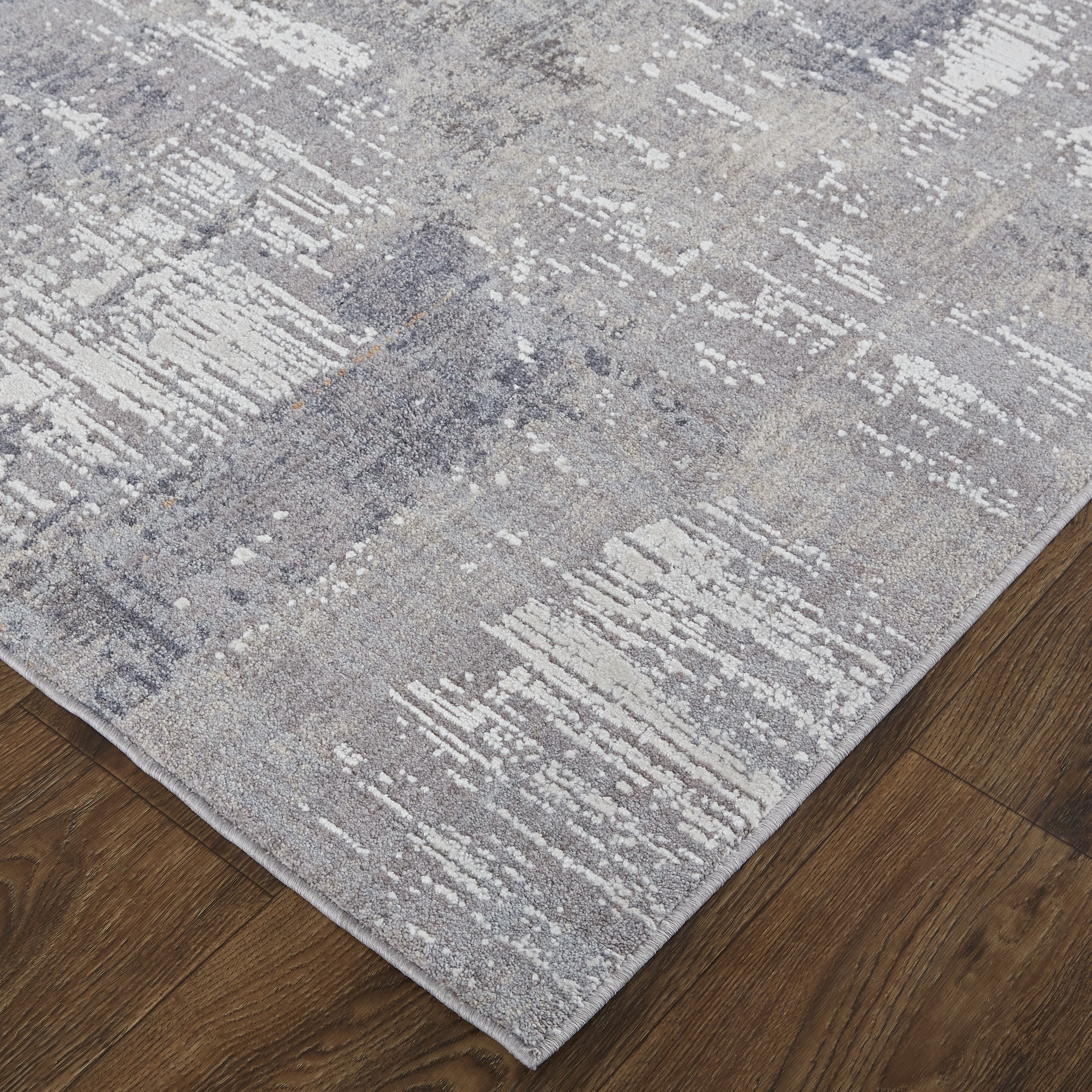 Lennon Transitional Abstract - Taupe/Tan/Blue Area Rug