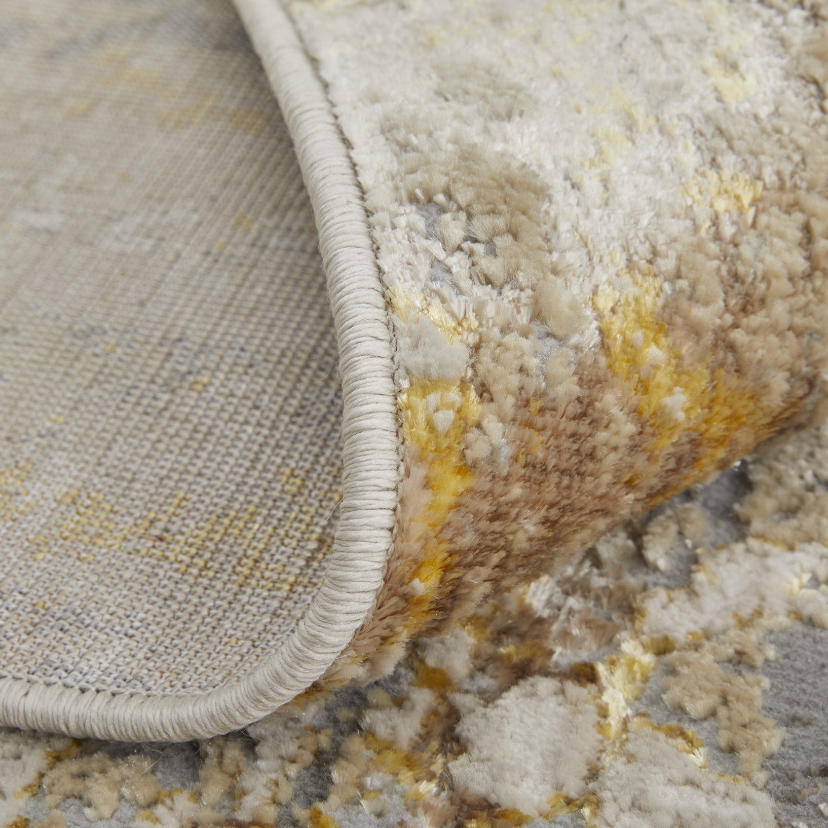 Aura Modern Abstract - Ivory/Gold/Brown Area Rug