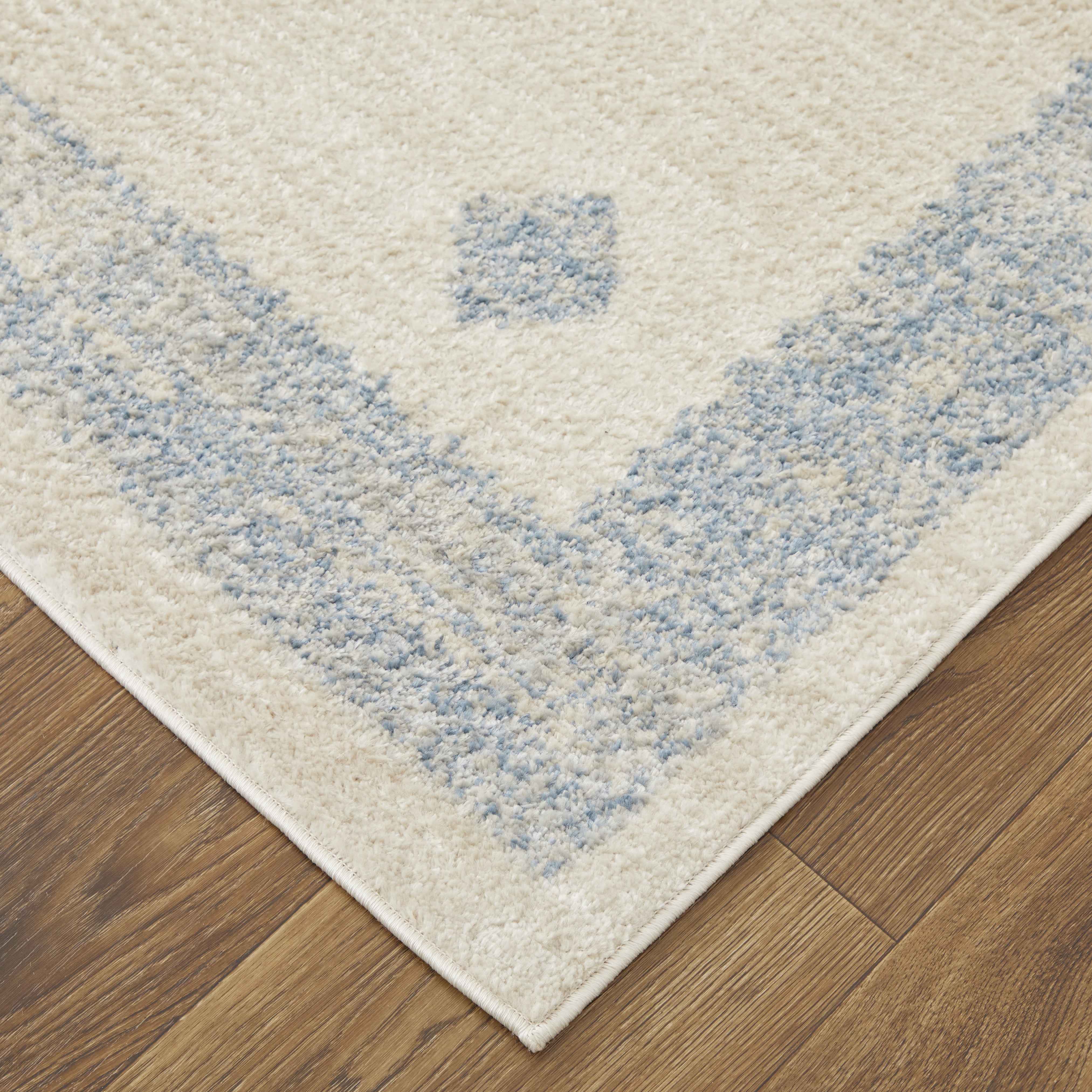Camellia Transitional Geometric - Blue/Ivory