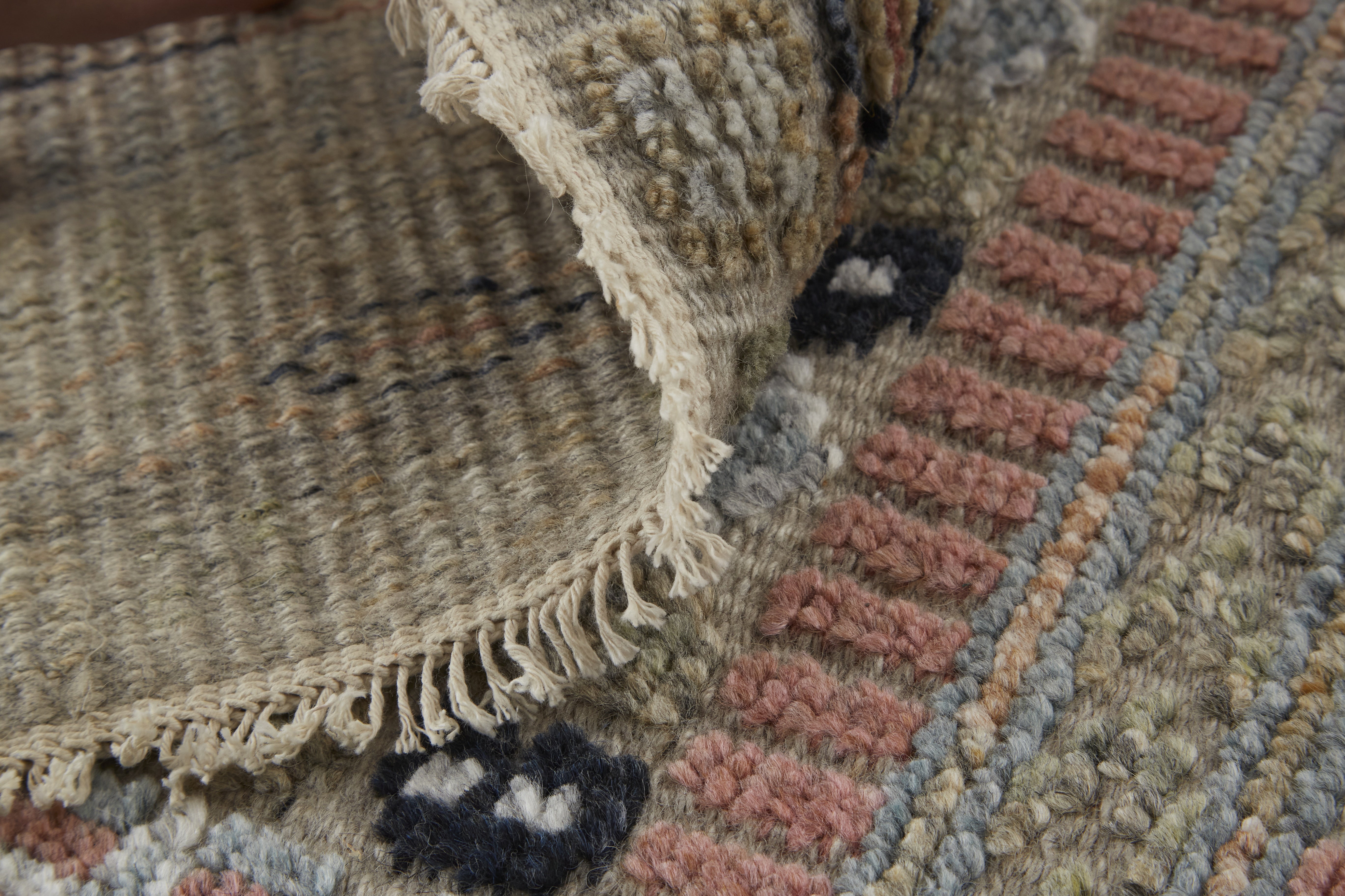 Payton Transitional Stripes - Tan/Orange/Blue Area Rug