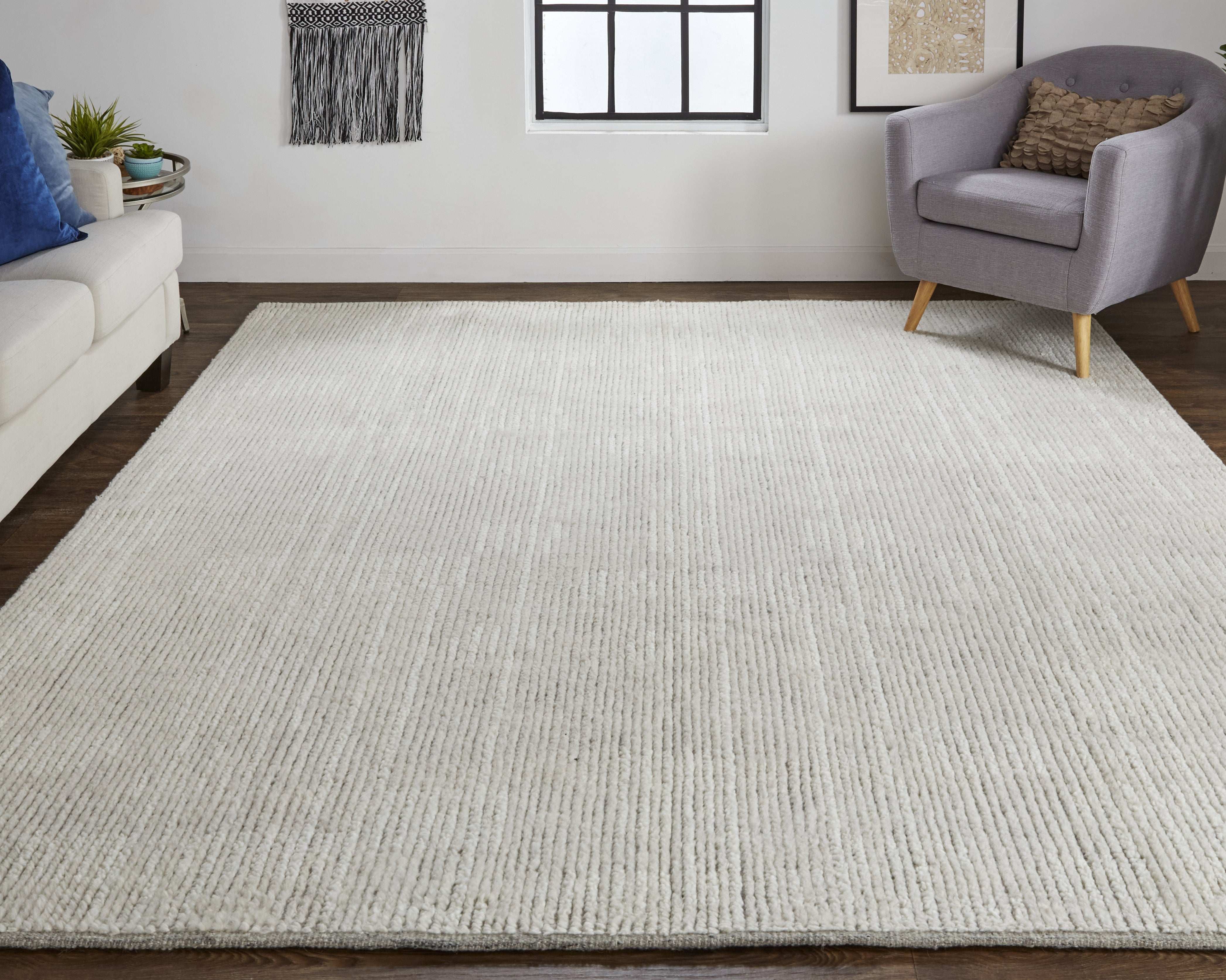 Alford Modern Solid - Ivory/Tan Area Rug