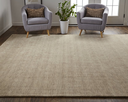 Luna Modern Solid - Tan Area Rug