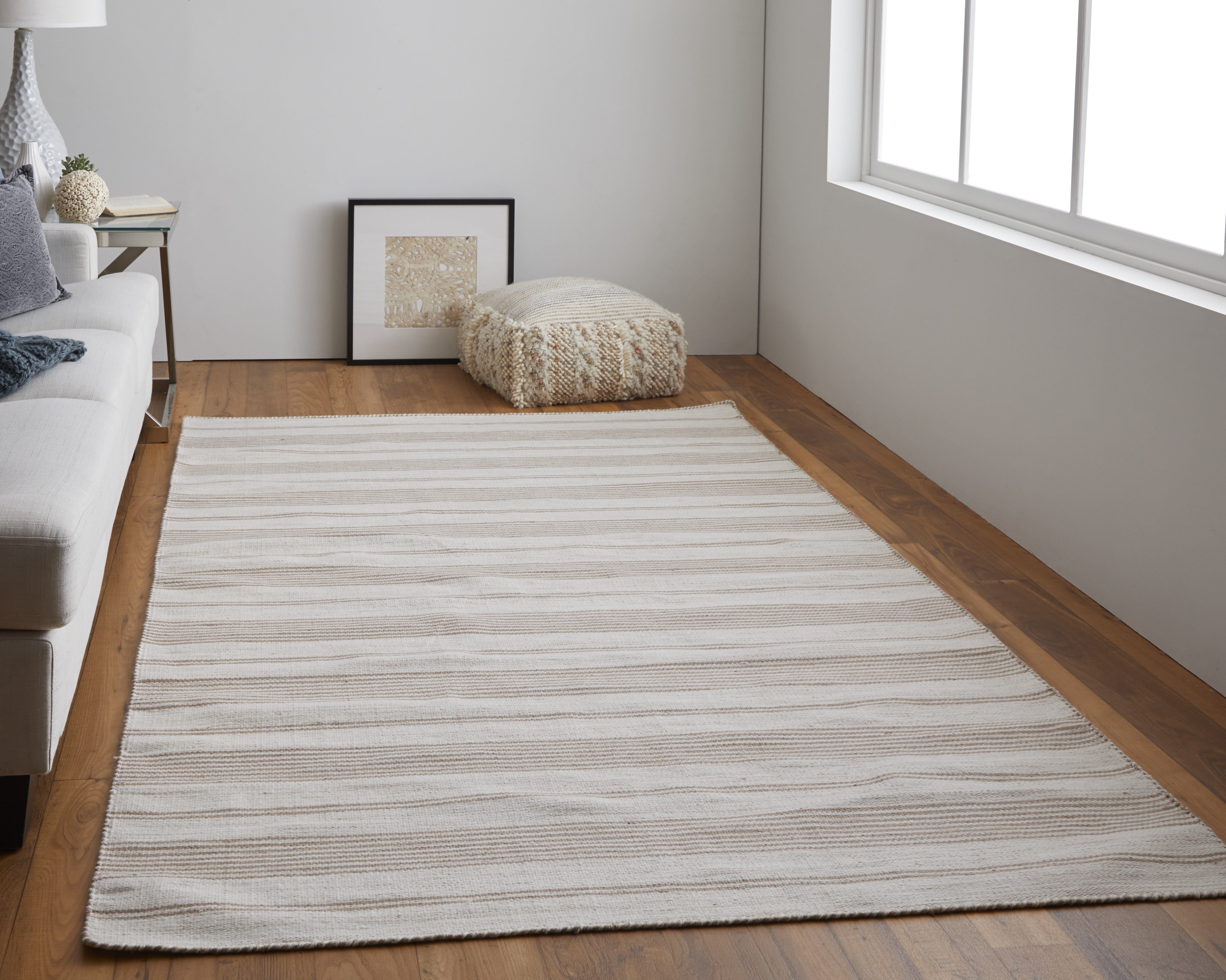 Duprine Transitional Stripes - Ivory/Taupe Area Rug