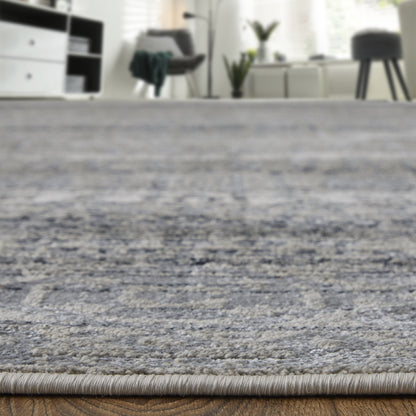 Macklaine Transitional Distressed - Taupe/Black/Ivory