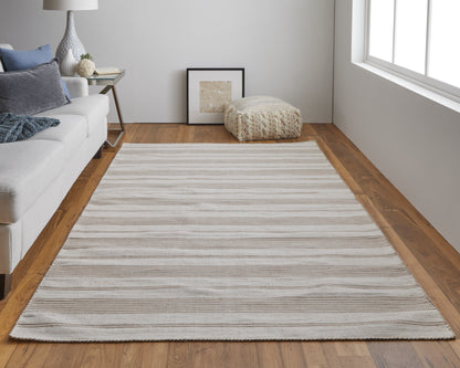 Duprine Transitional Stripes - Ivory/Taupe Area Rug