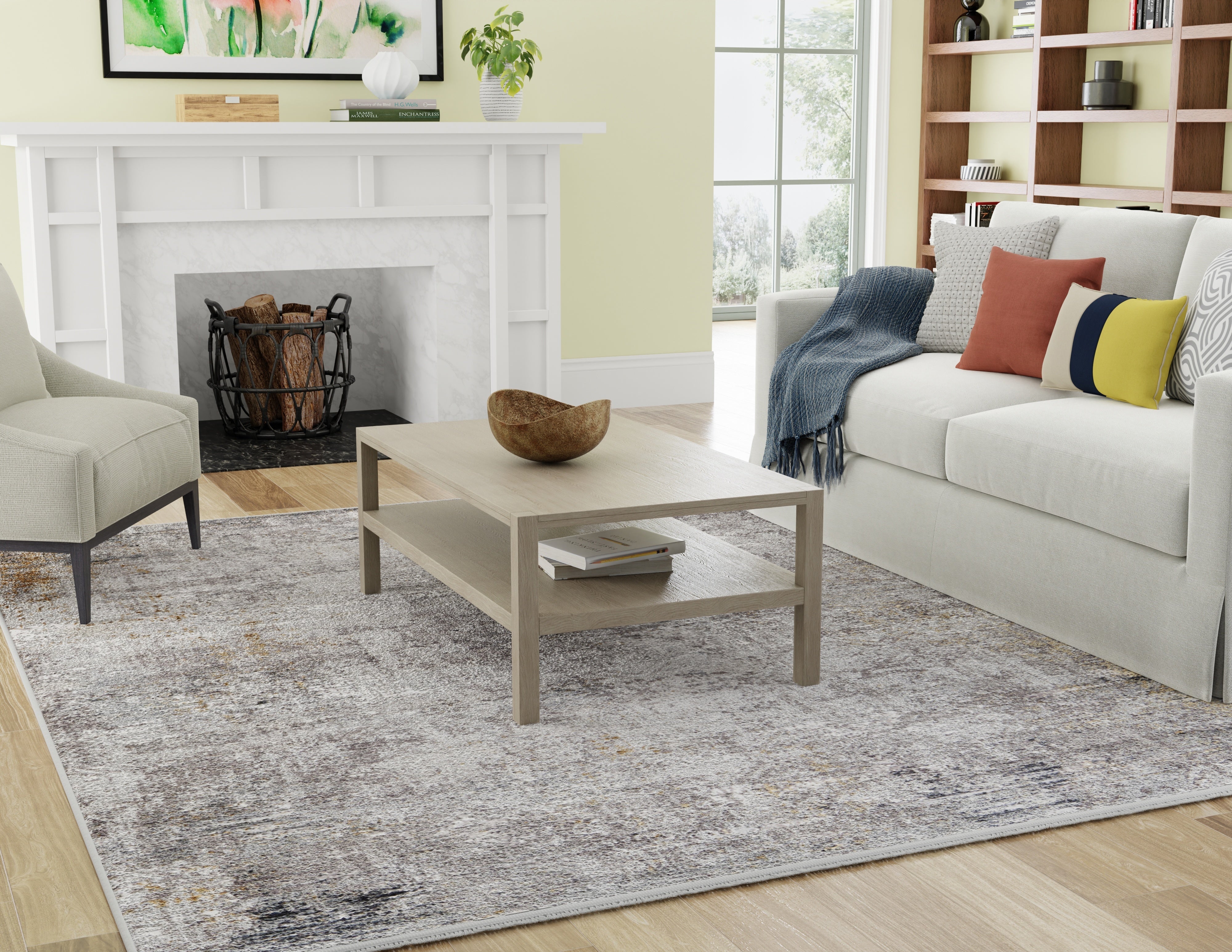 Cadiz Modern Abstract - Ivory/Taupe/Gray Area Rug