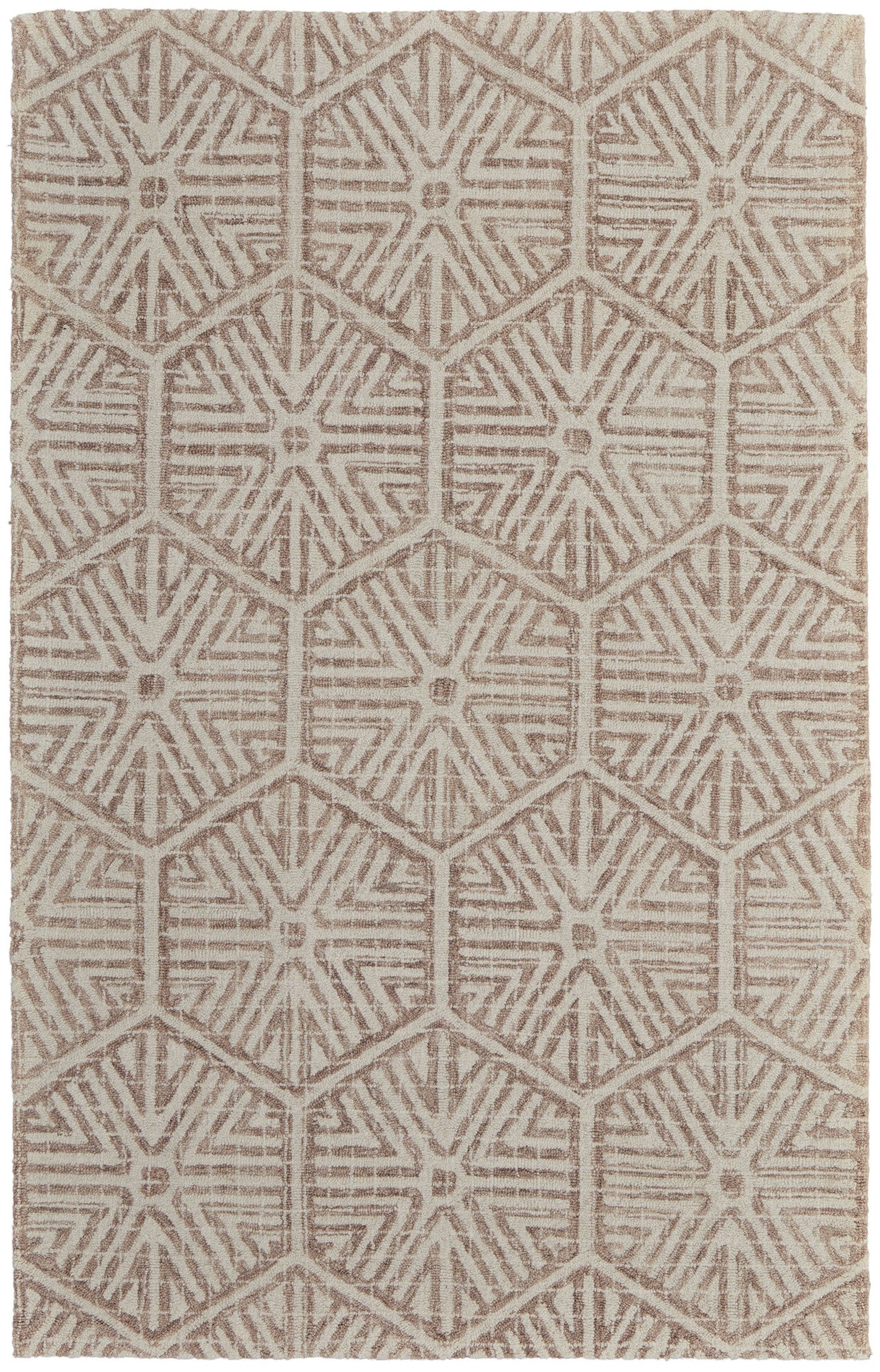 Rhett Transitional Geometric - Ivory/Taupe