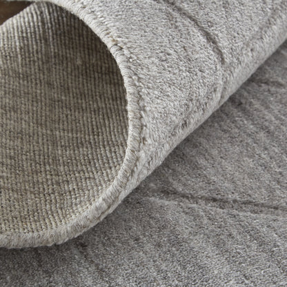 Redford Transitional Solid - Ivory/Silver Area Rug