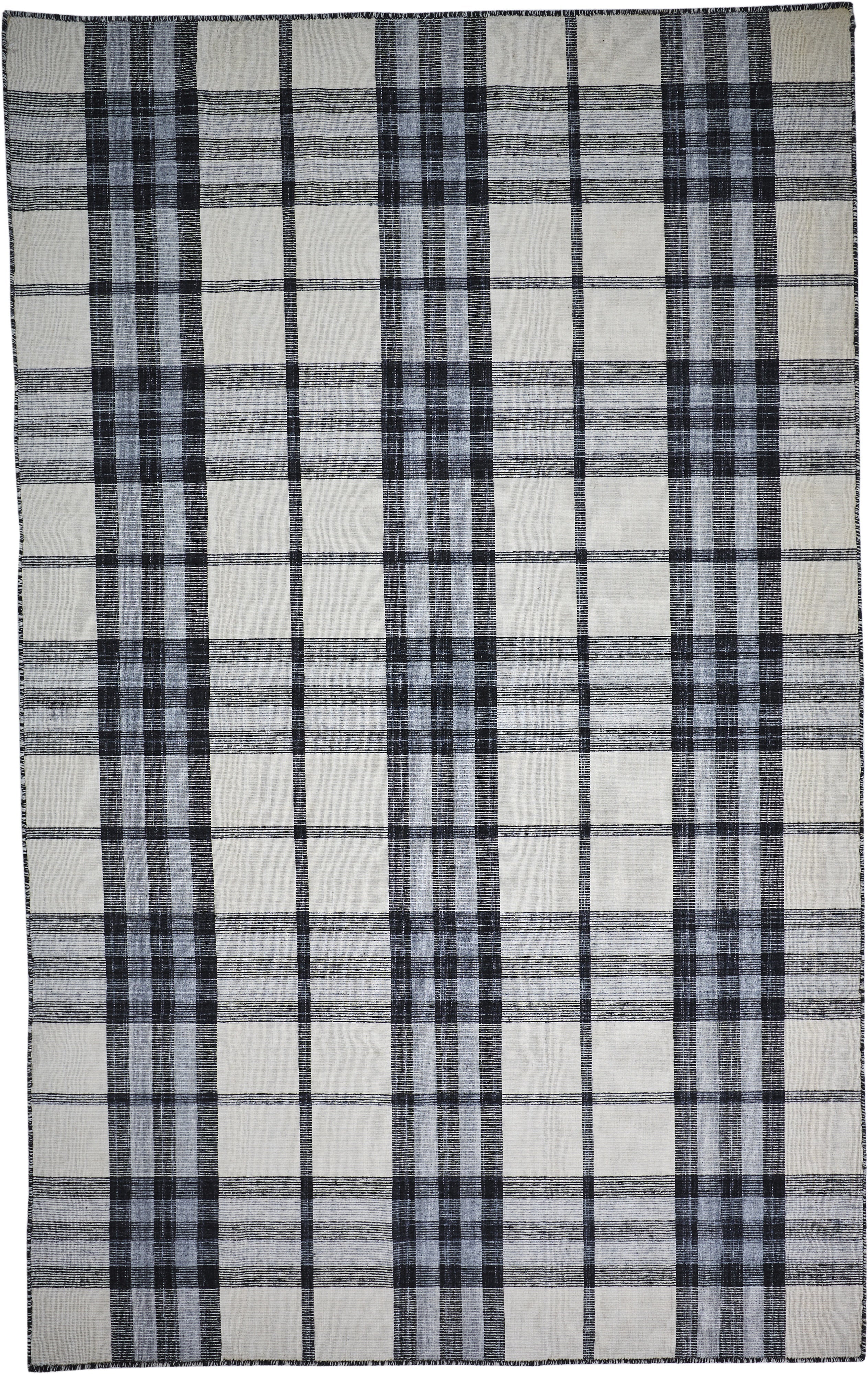 Crosby Transitional Plaid - Ivory/Blue/Black
