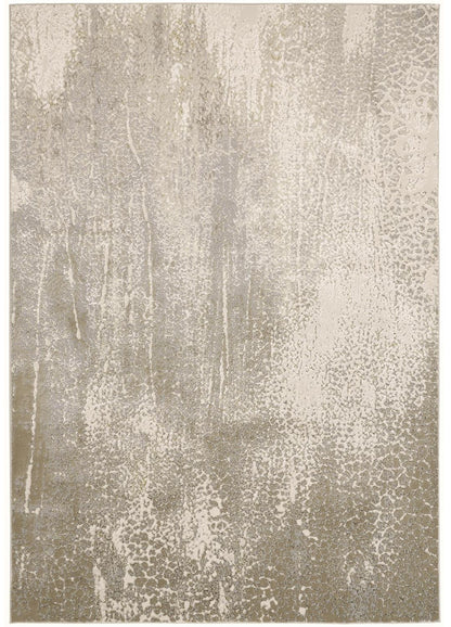 Aura Modern Abstract - Ivory/Gray/Gold Area Rug
