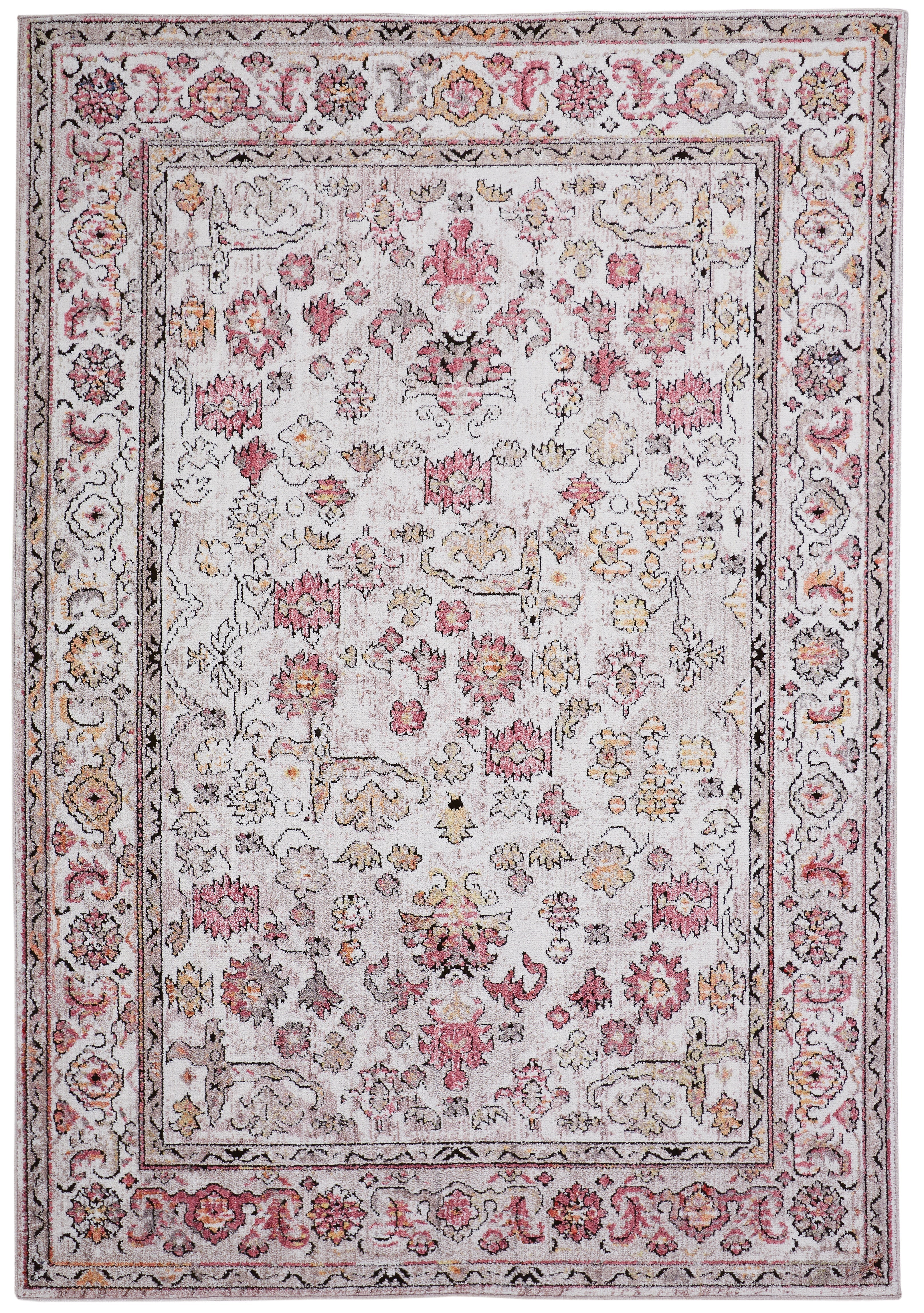 Armant Traditional Oriental - Ivory/Pink/Gray
