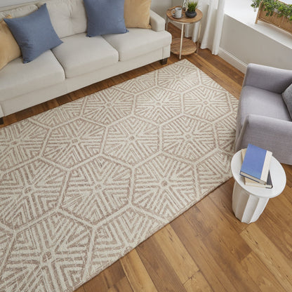 Rhett Transitional Geometric - Ivory/Taupe