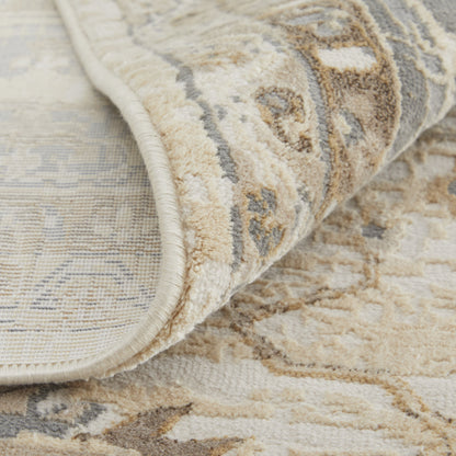 Celene Traditional Bordered - Tan/Ivory/Gray Area Rug