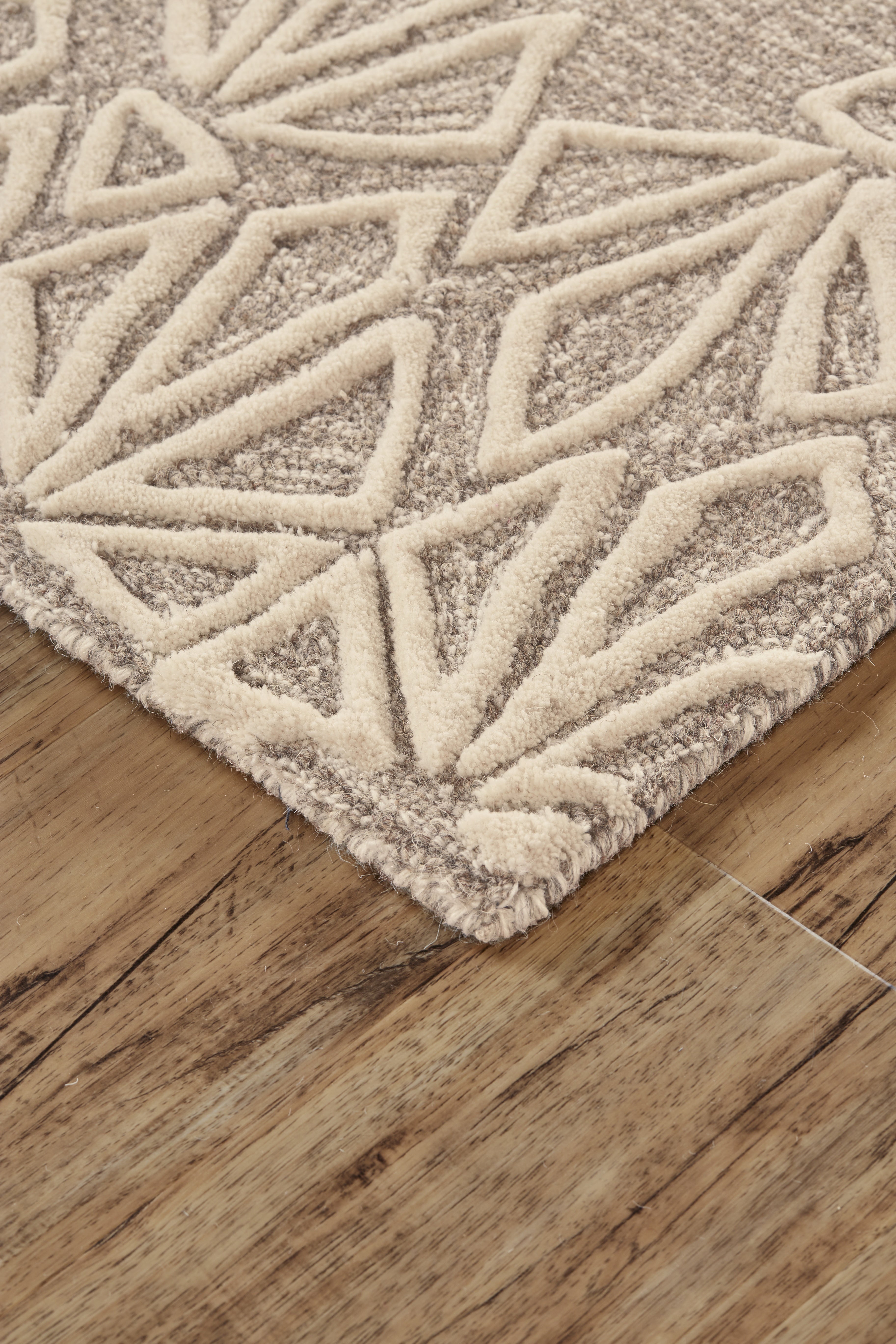 Enzo Transitional Geometric - Tan/Ivory