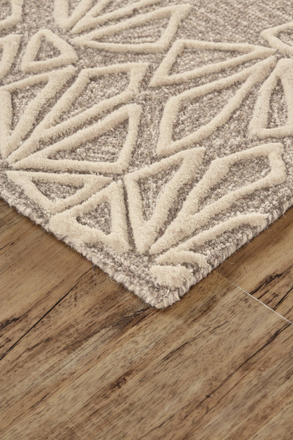 Enzo Transitional Geometric - Tan/Ivory