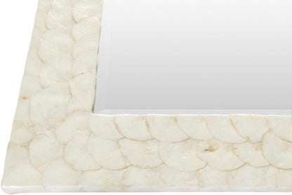 Striking White Rectangle Mirror