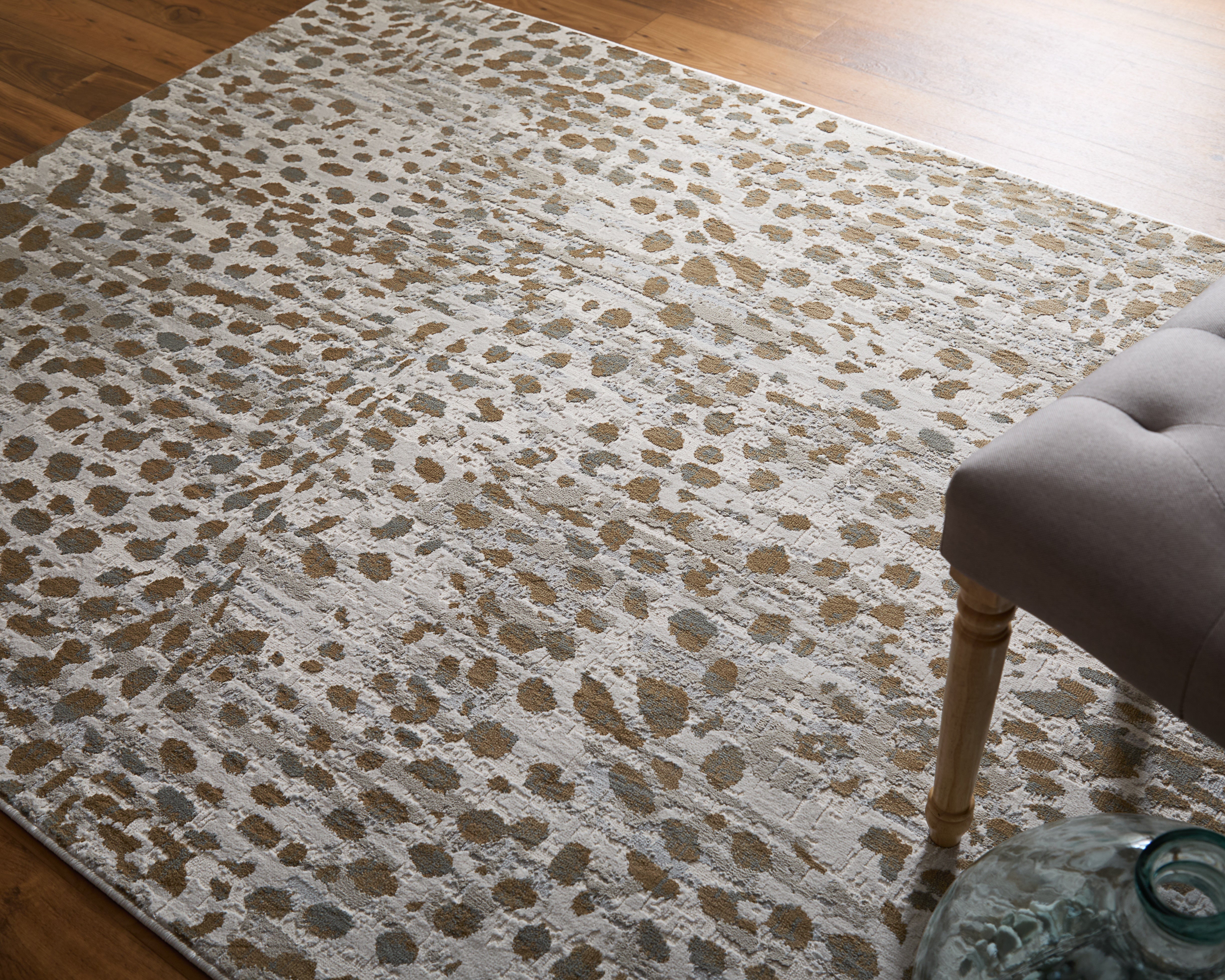Waldor Modern Animal Print - Brown/Ivory/Tan Area Rug