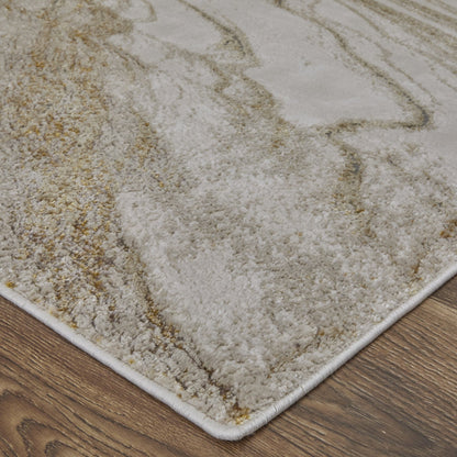 Aura Modern Abstract - Ivory/Taupe/Gold Area Rug