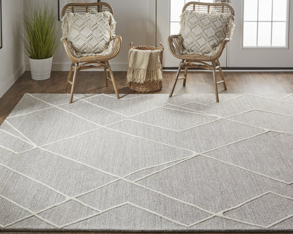 Euclid Transitional Abstract - Taupe/Ivory/Gray Area Rug