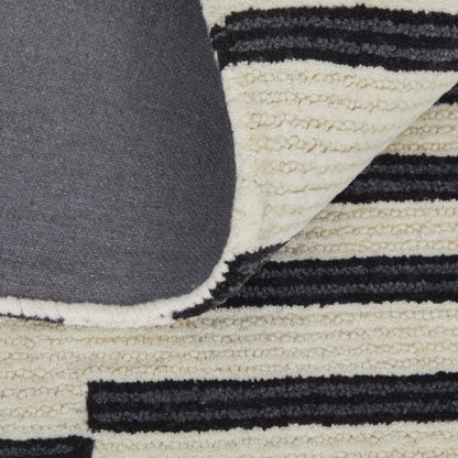 Maguire Transitional Abstract - Ivory/Black Area Rug