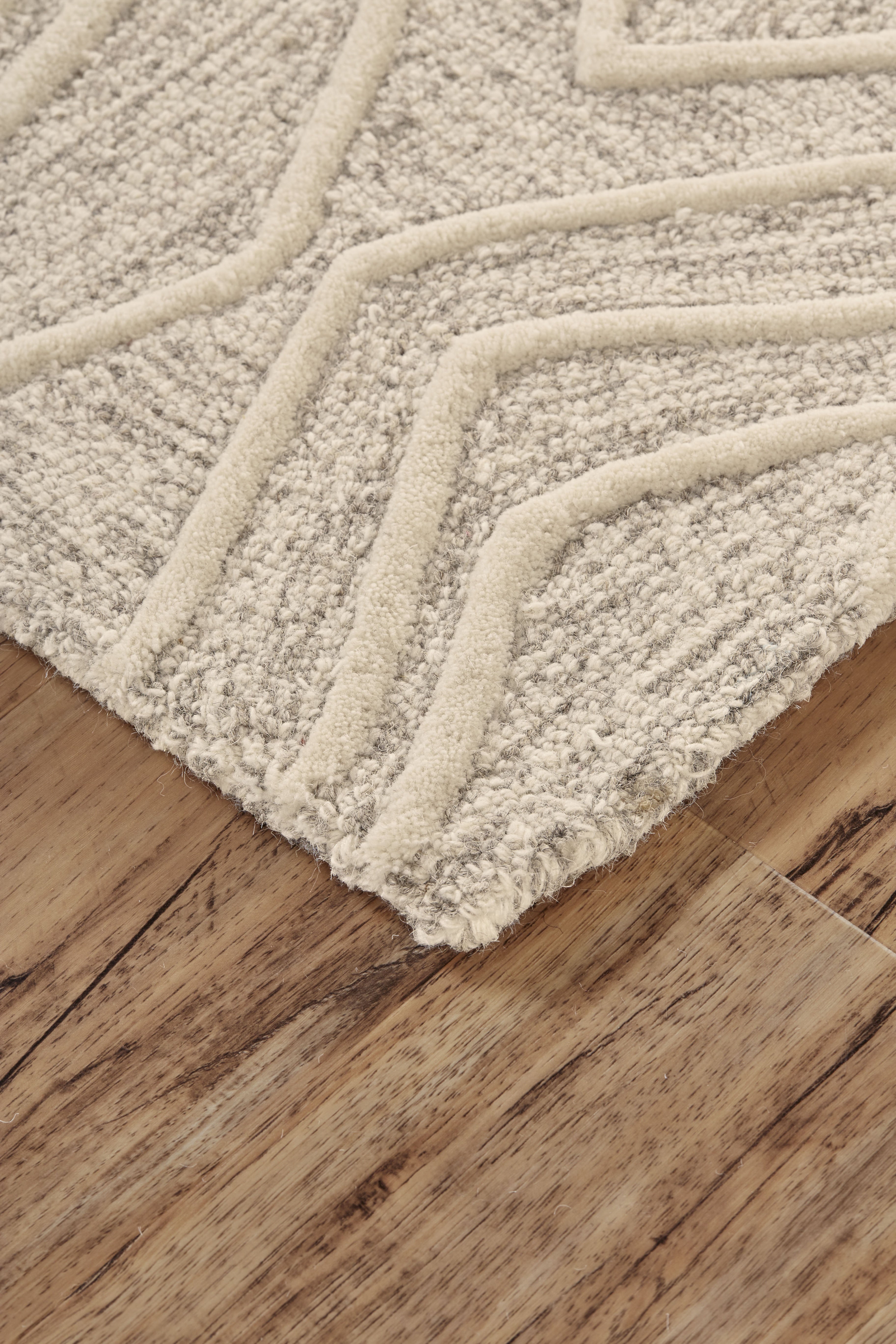 Enzo Transitional Diamond - Tan/Ivory Area Rug
