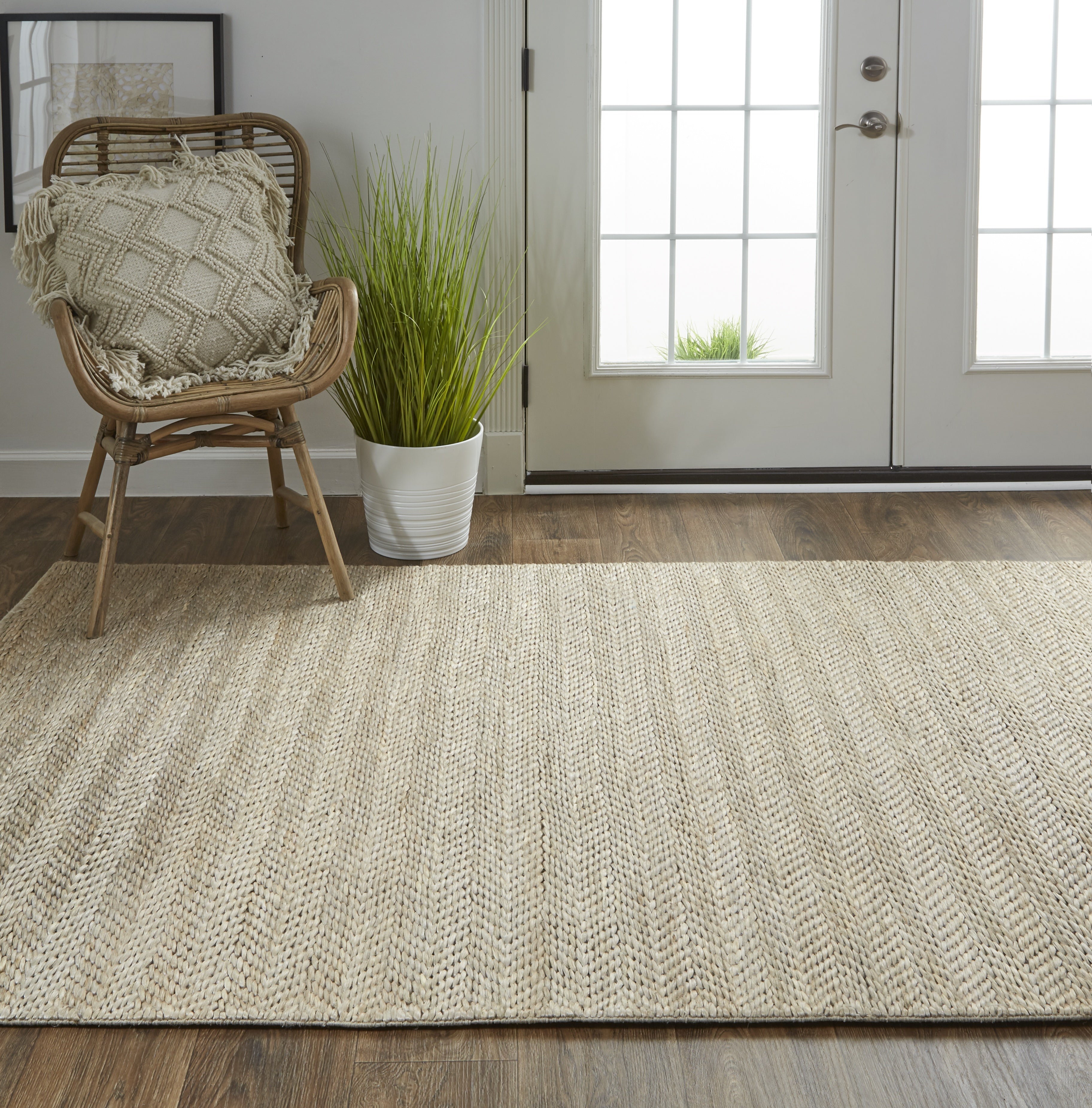 Kaelani Transitional Geometric - Tan/Gray