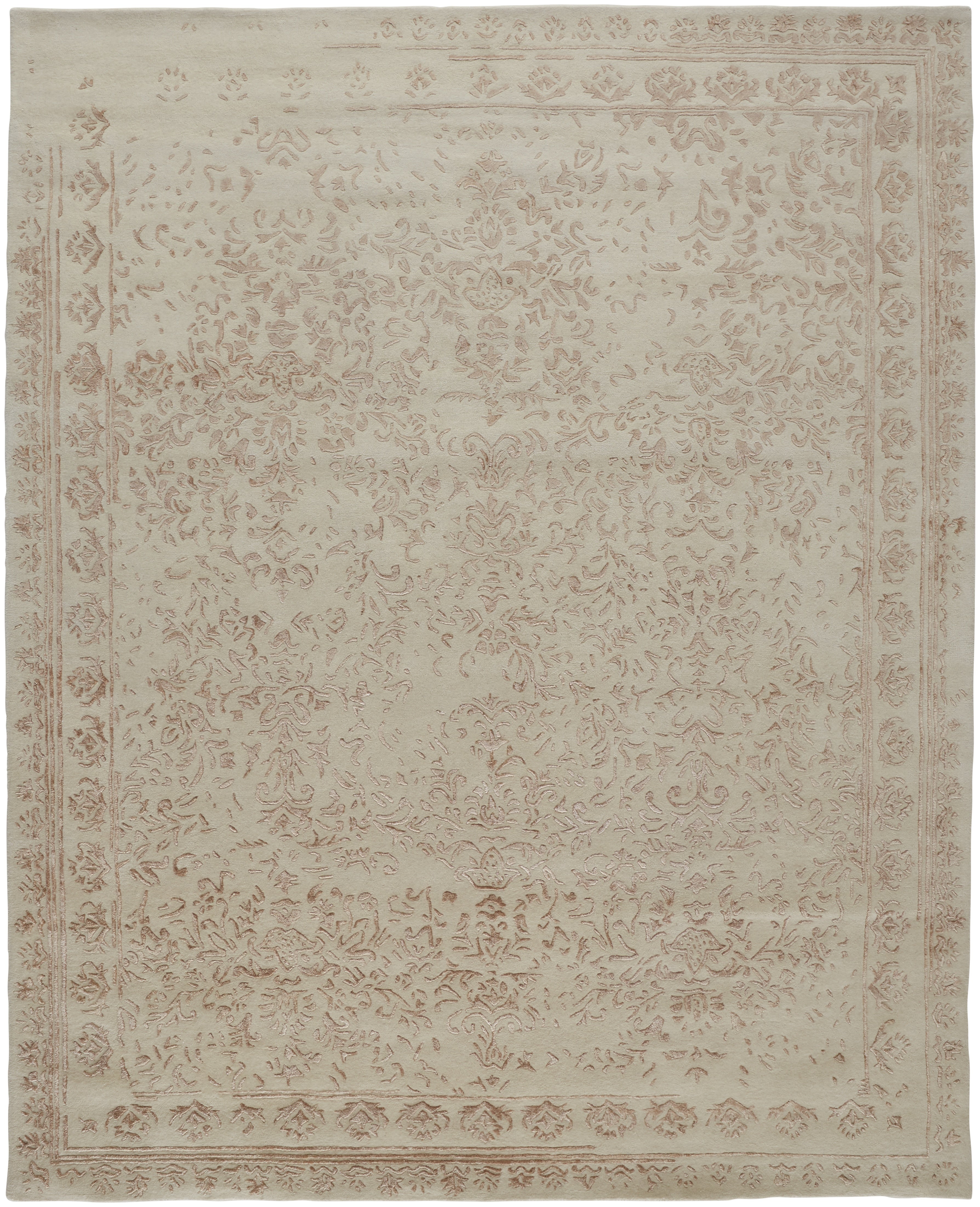 Bella Transitional Oriental - Ivory/Tan/Pink
