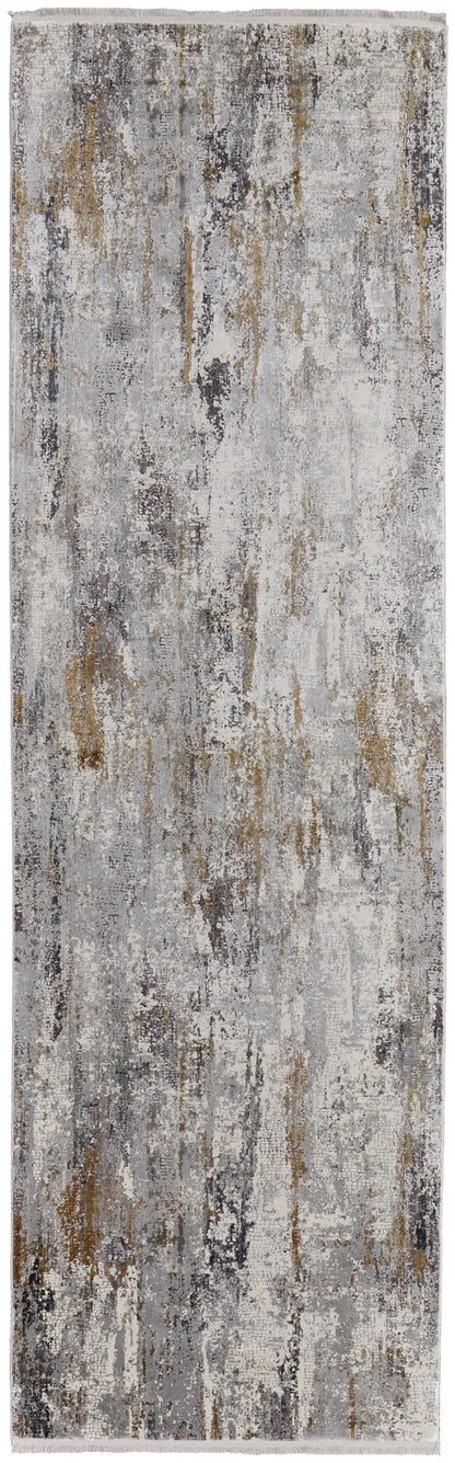 Cadiz Modern Abstract - Ivory/Gray/Gold Area Rug